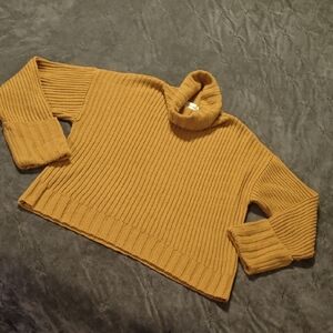 Warm Amber Turtleneck Sweater